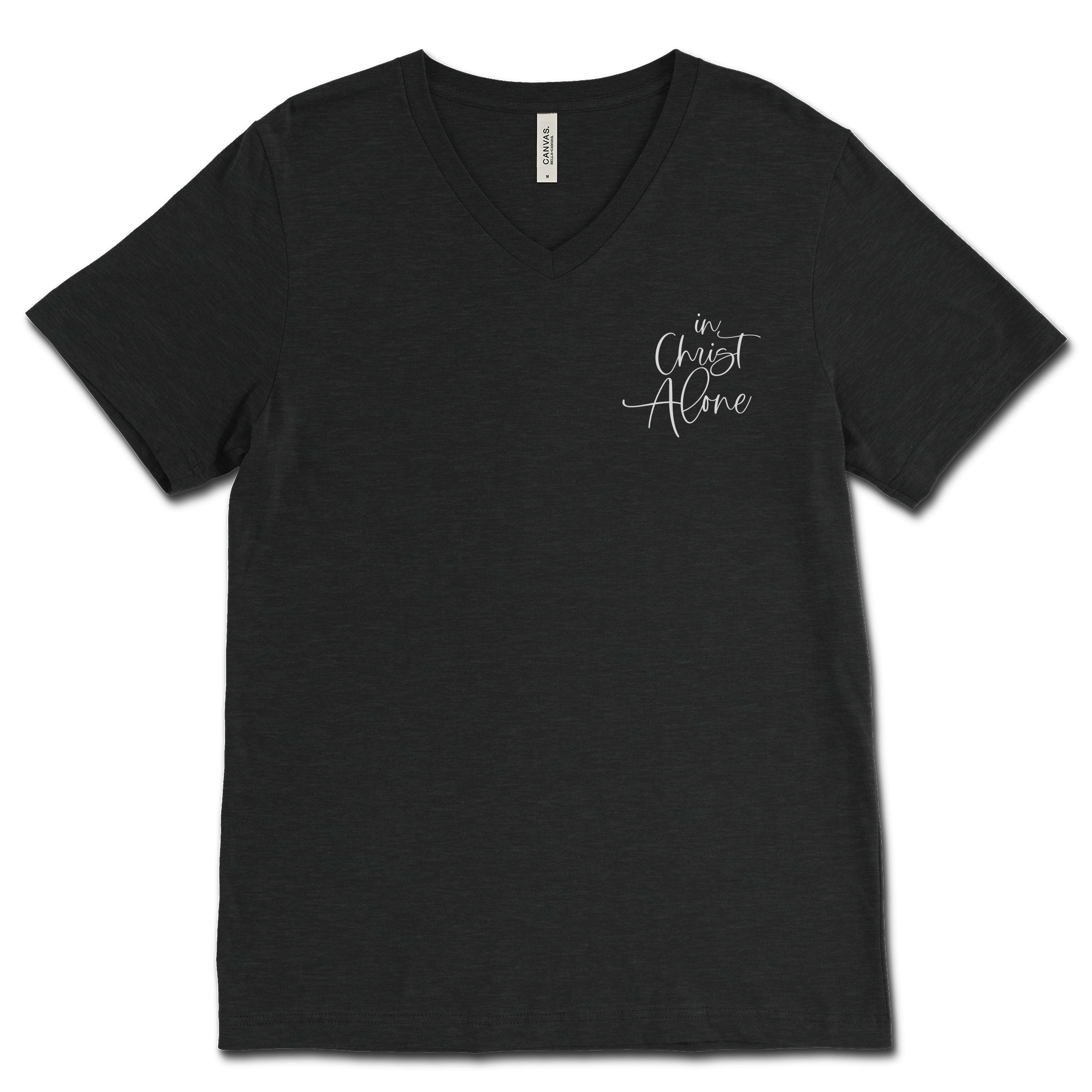 In Christ Alone Left Chest V‐Neck Tee