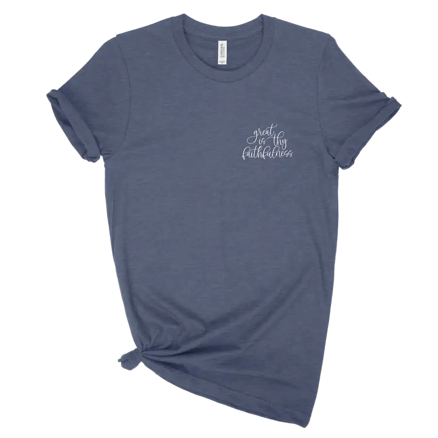 Great Is Thy Faithfulness Left Chest Unisex Tee