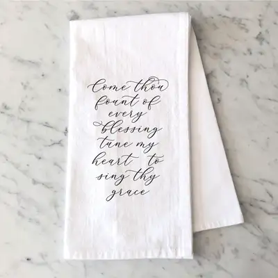 Come Thou Fount Tea Towel