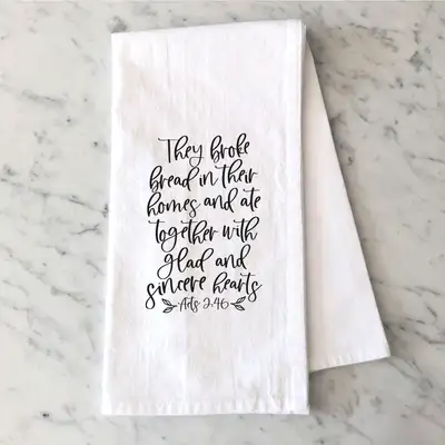 They Broke Bread Tea Towel