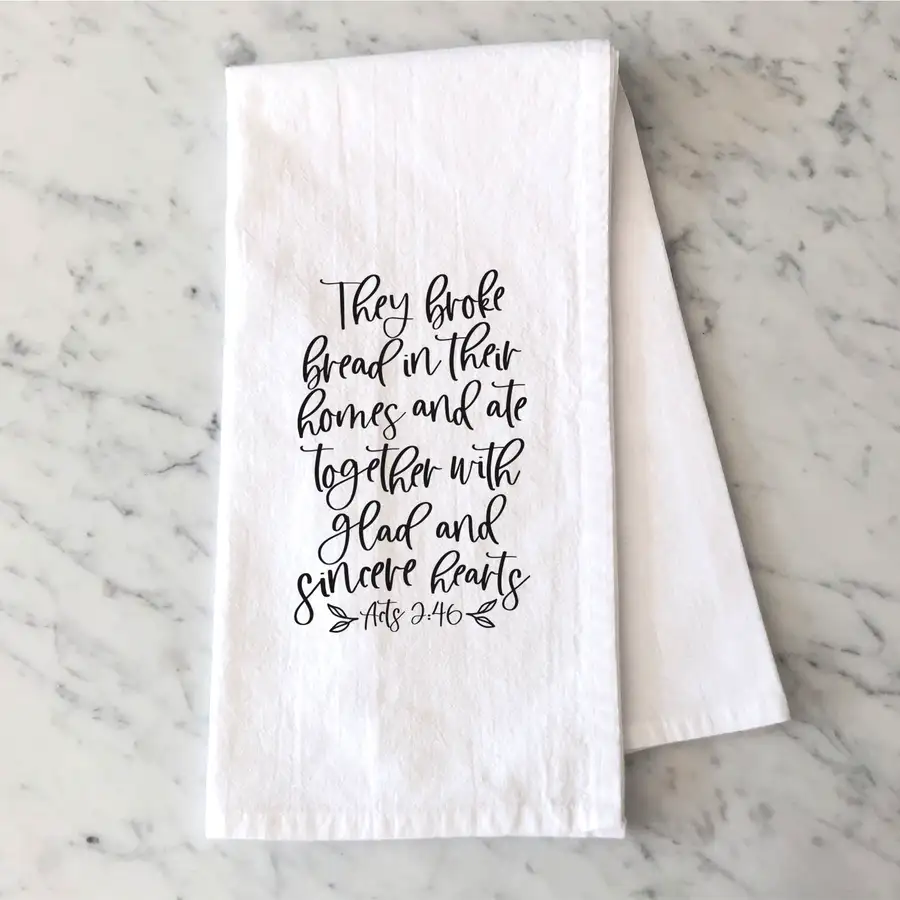 They Broke Bread Tea Towel