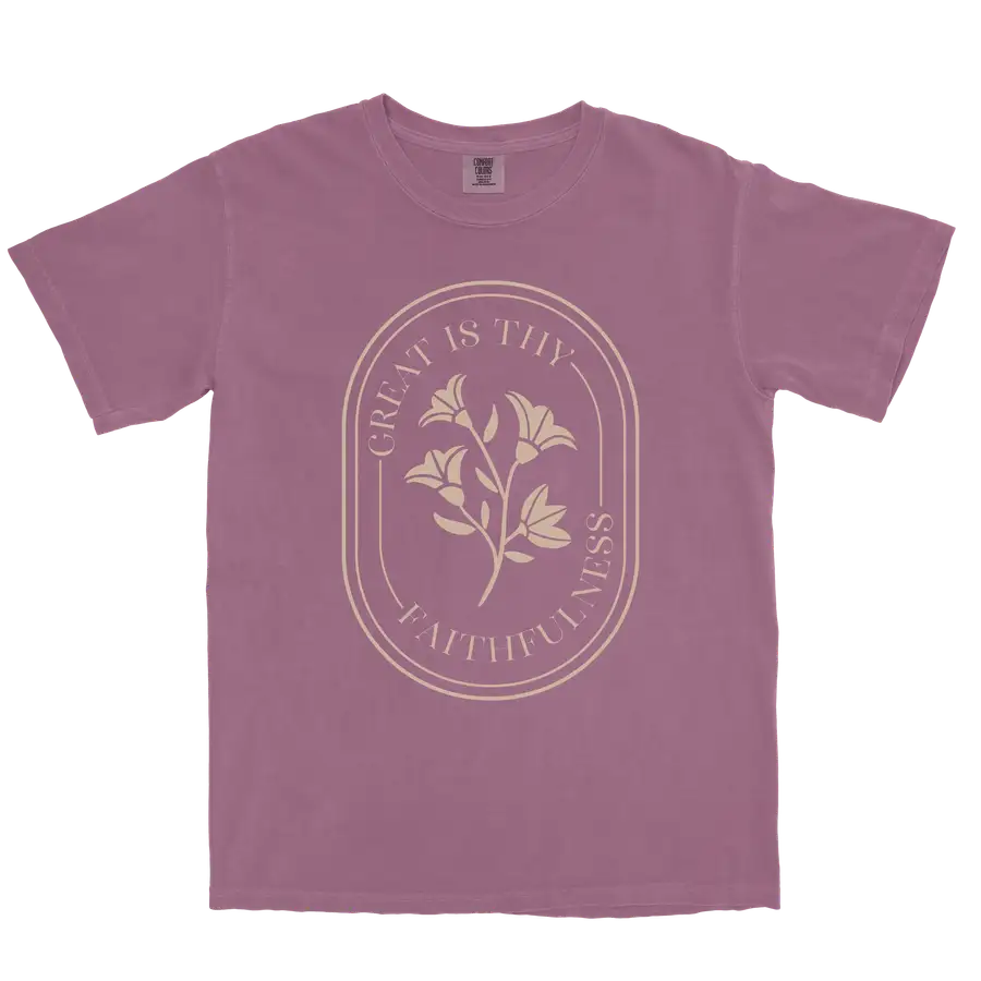 Great Is Thy Faithfulness Comfort Colors Heavyweight Tee