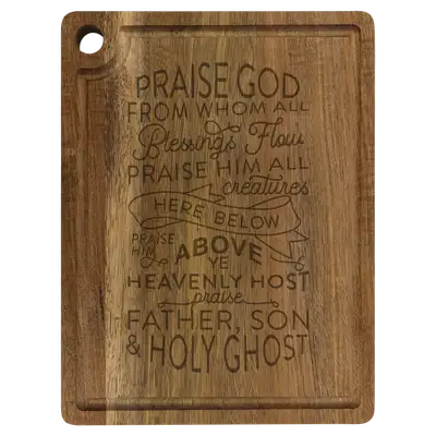 Doxology Cutting Board Drip Acacia