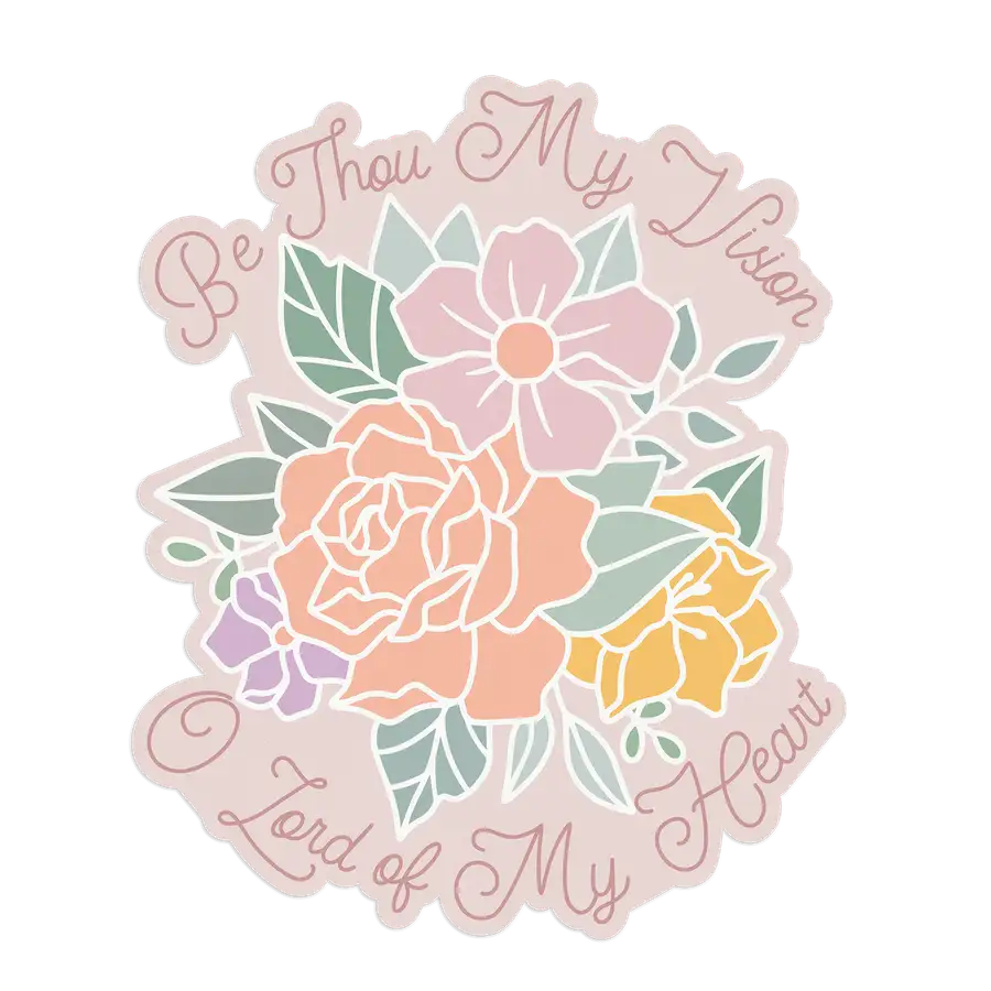 Be Thou My Vision Floral Sticker #2