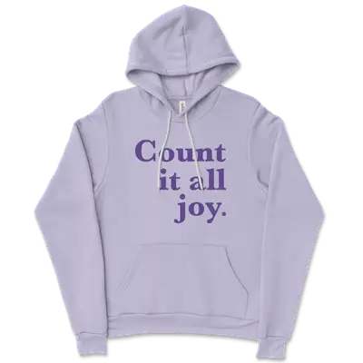 Count It All Joy Purple Ladies Hoodie