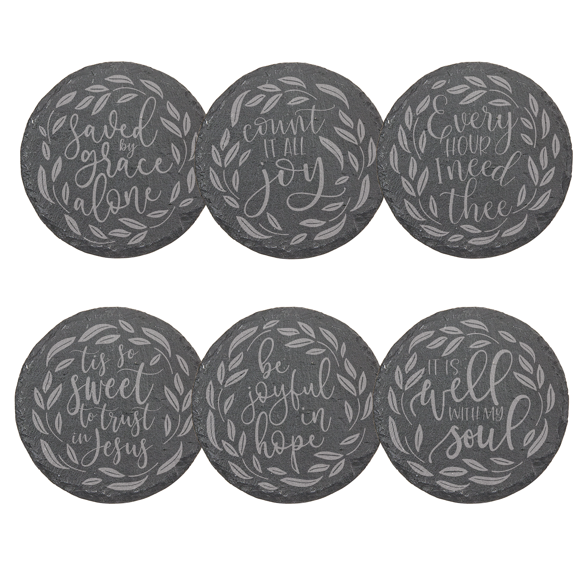 Hymns Slate Coaster Set of 6