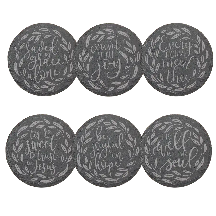Hymns Slate Coaster Set of 6