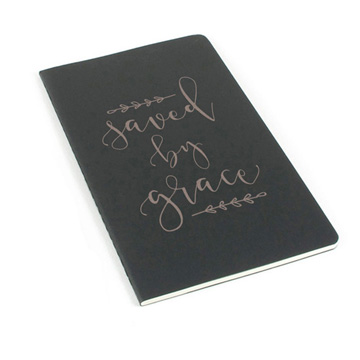 Saved By Grace Laser Etched Moleskine Journal