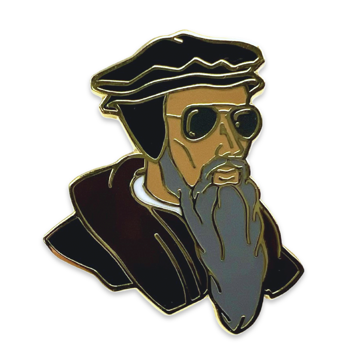 John Calvin Enamel Lapel Pin