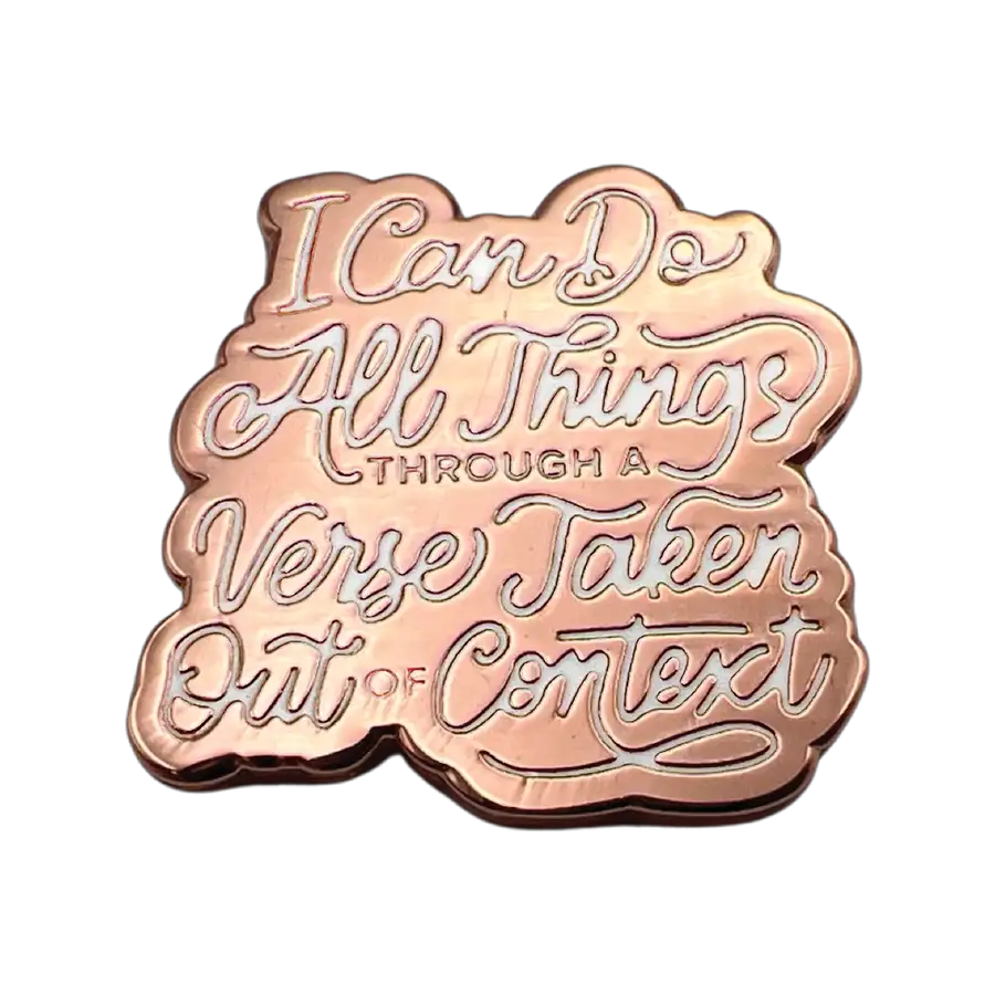 I Can Do All Things Enamel Lapel Pin (Gold) #2