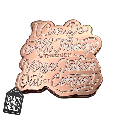 Black Friday All Things Enamel Lapel Pin (Rose Gold)