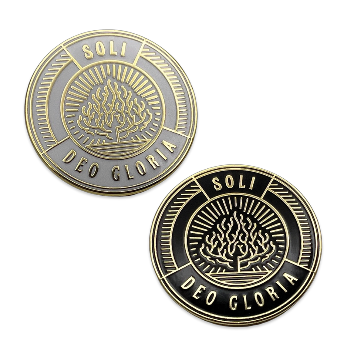 Soli Deo Gloria Badge Enamel Lapel Pin