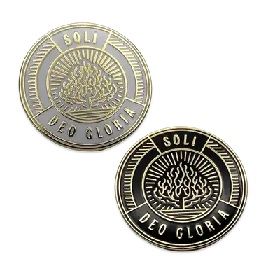 Soli Deo Gloria Badge Enamel Lapel Pin
