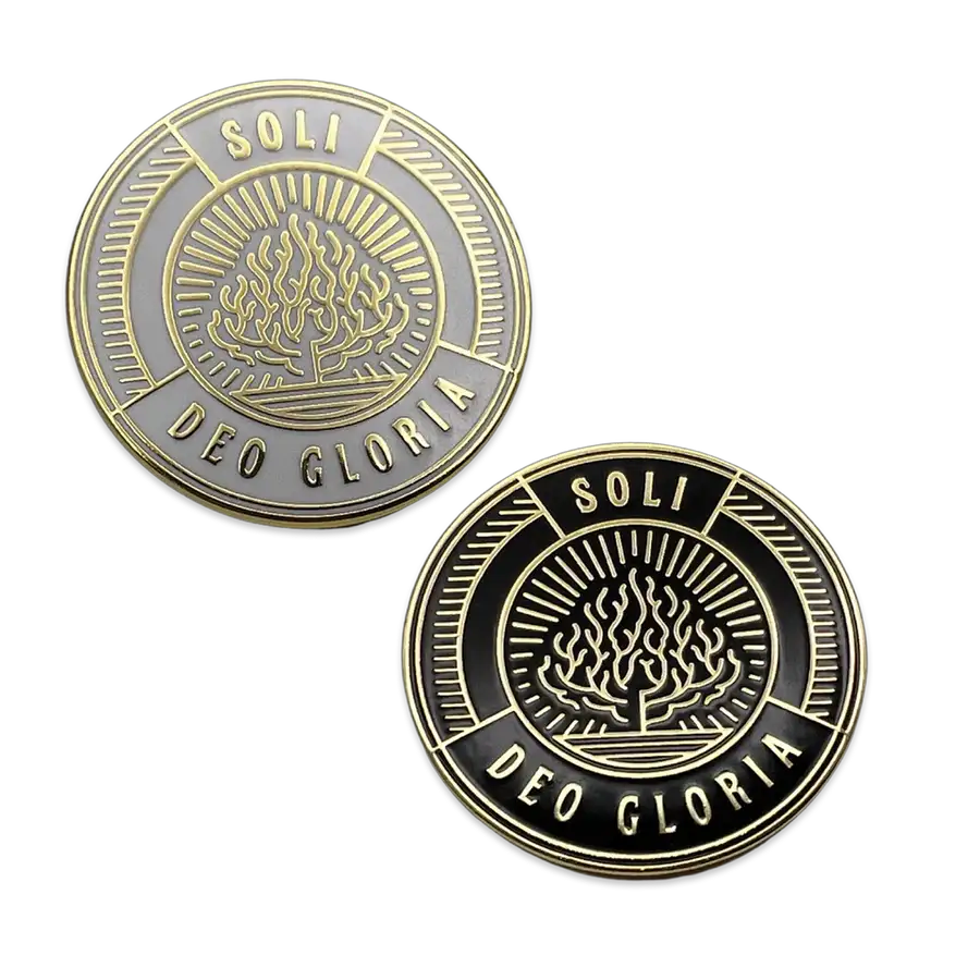 Soli Deo Gloria Badge Enamel Lapel Pin