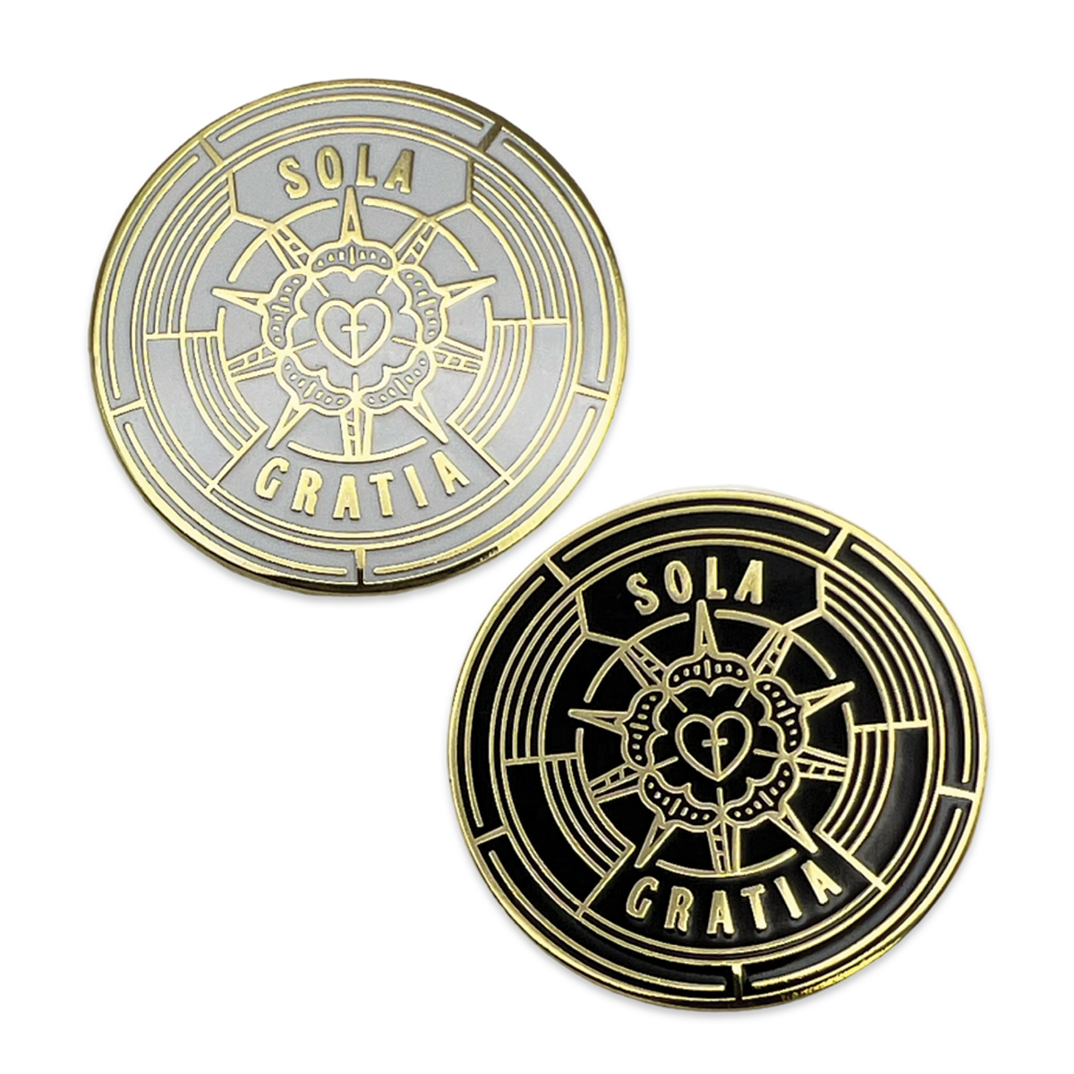 Sola Gratia Badge Enamel Lapel Pin