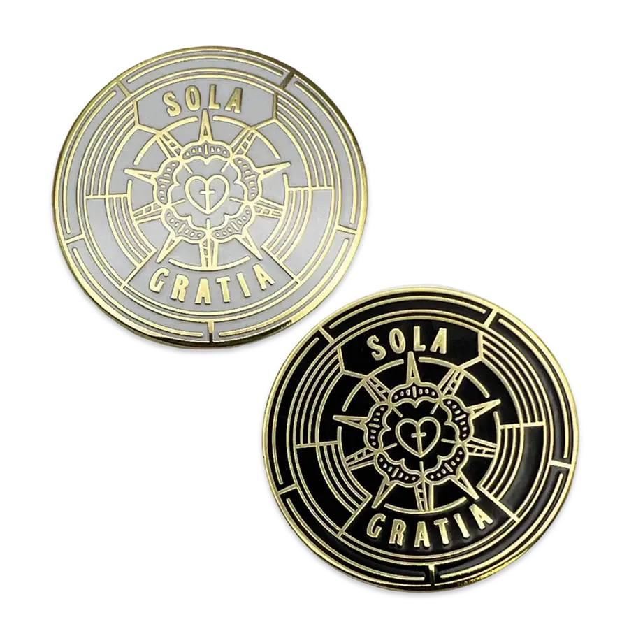 Sola Gratia Badge Enamel Lapel Pin