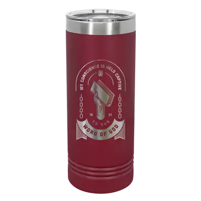 Held Captive to the Word of God 22oz Insulated Skinny Tumbler