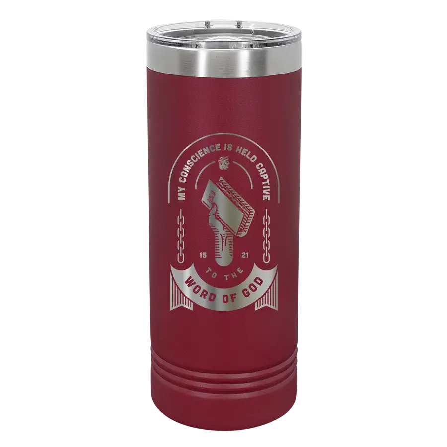 Held Captive to the Word of God 22oz Insulated Skinny Tumbler
