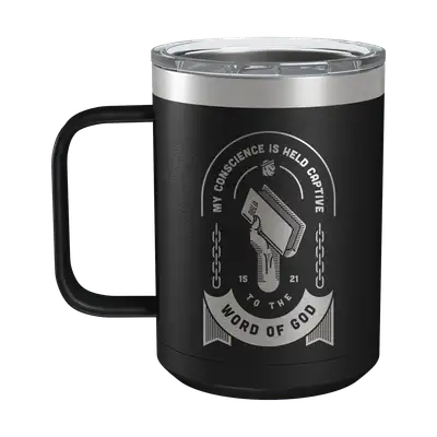 Held Captive to the Word of God 15oz Insulated Camp Mug