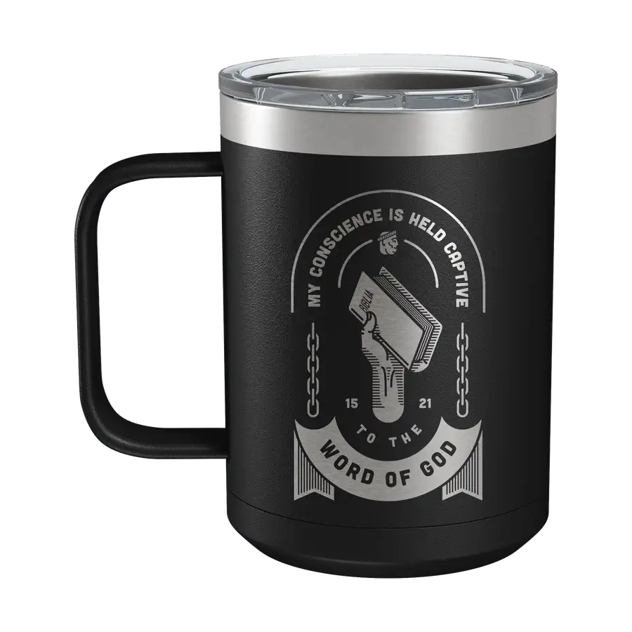 Held Captive to the Word of God 15oz Insulated Camp Mug