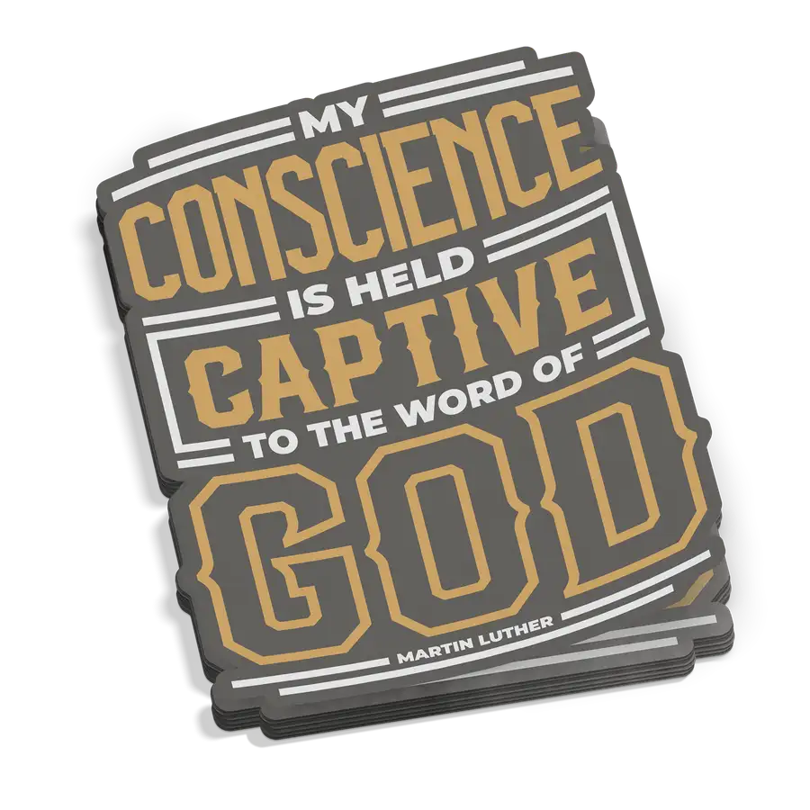 My Conscience Is Held Sticker