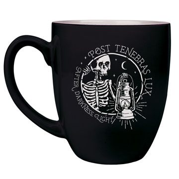 Imperfection, Black, Post Tenebras Lux Bistro Mug