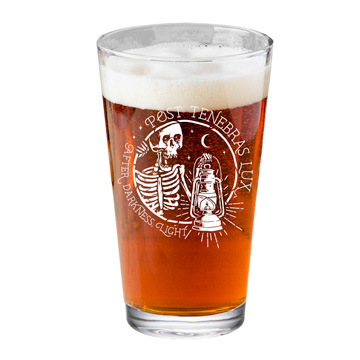 Post Tenebras Lux Pint Glass