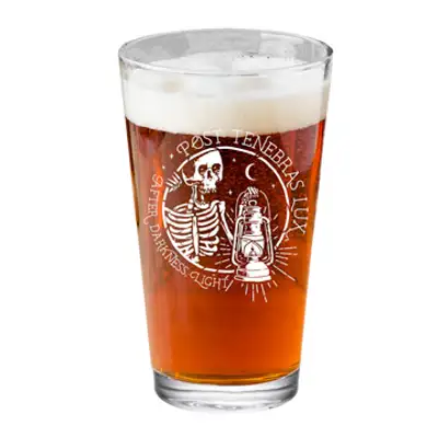 Post Tenebras Lux Pint Glass