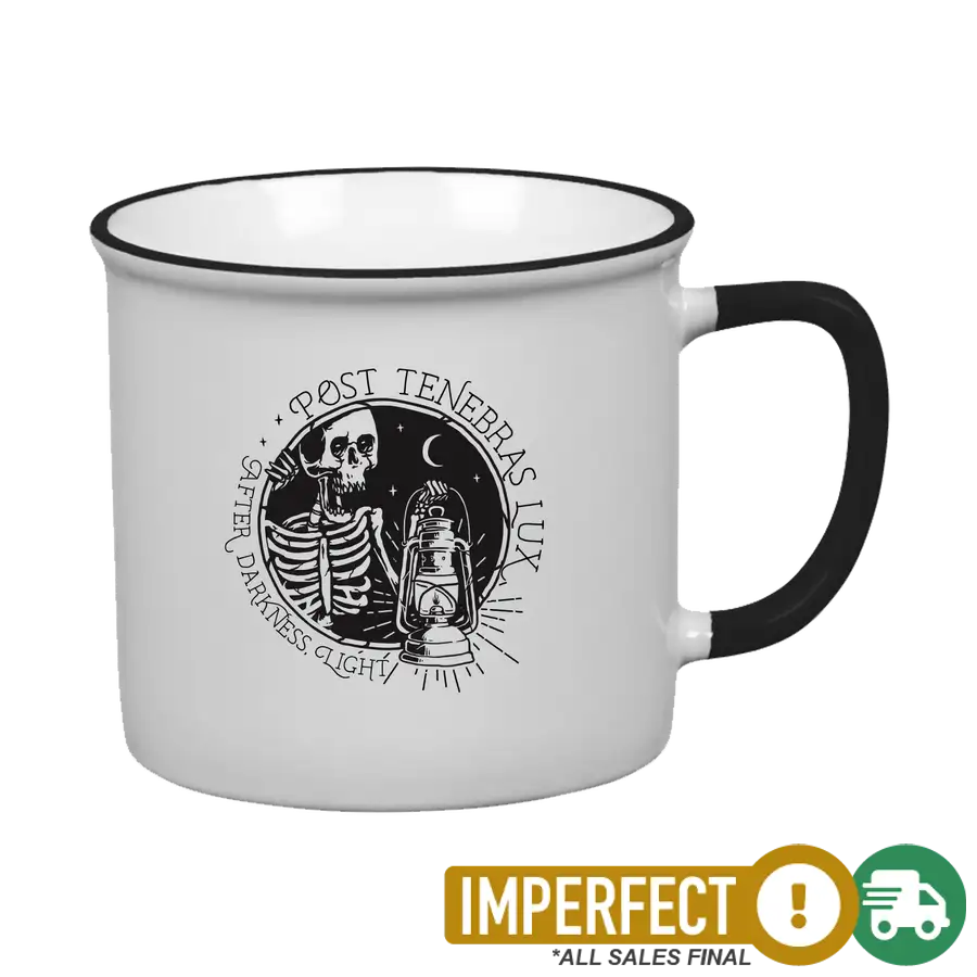 Post Tenebras Lux Coffee Mug Imperfection