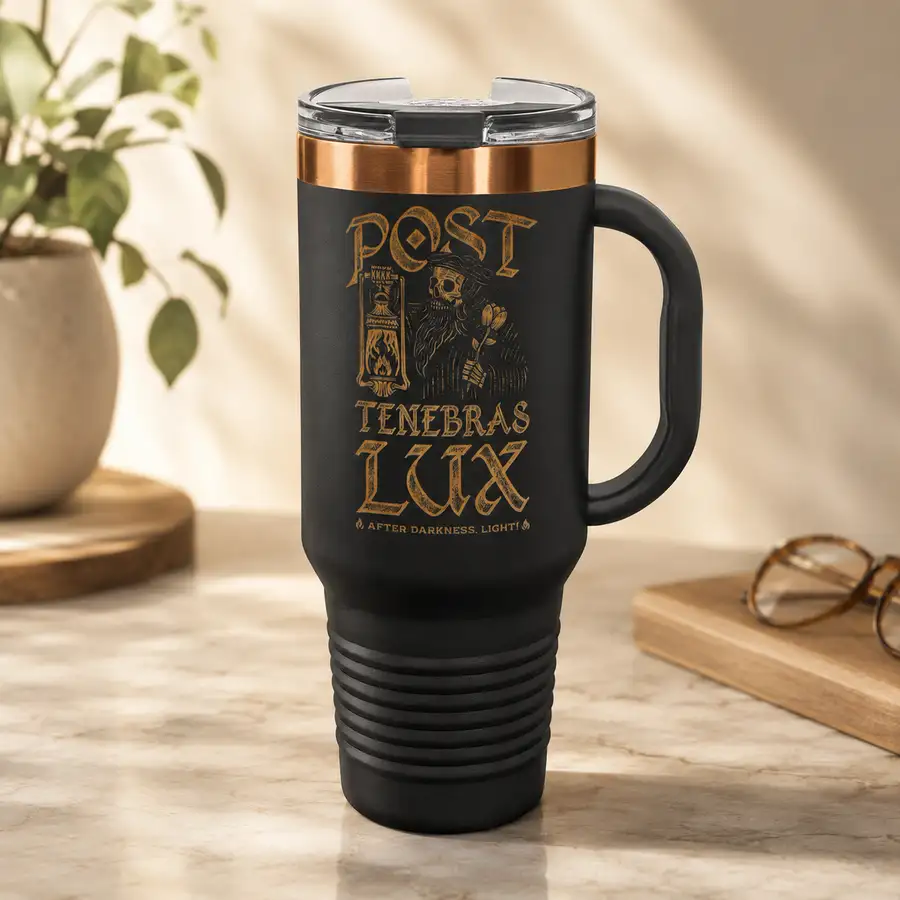Post Tenebras Lux 40 oz Insulated Travel Tumbler #5