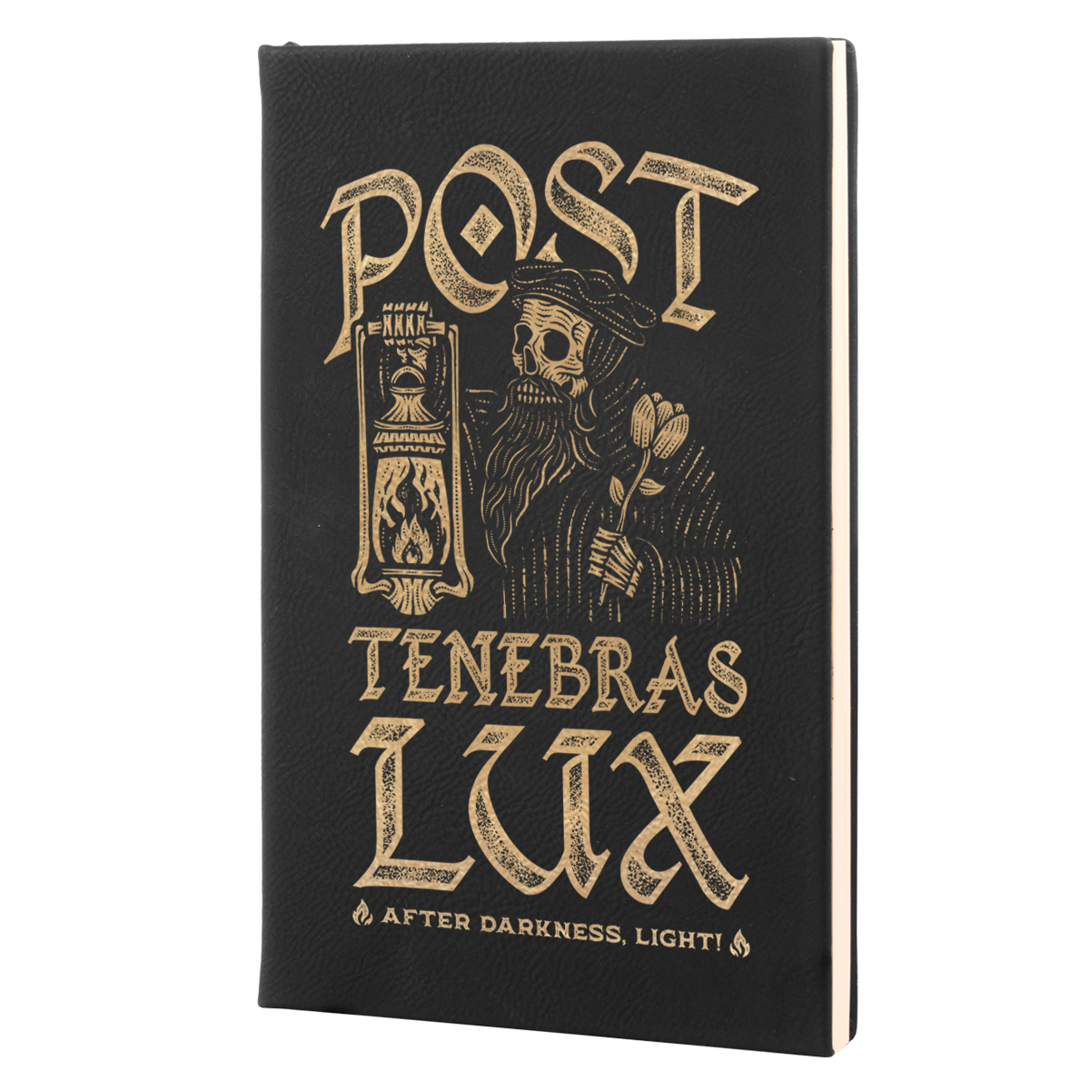 Post Tenebras Lux Dead Leatherette Hardcover Journal