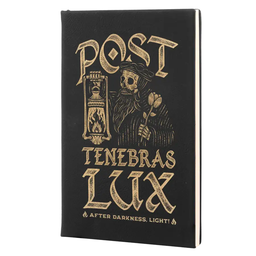 Post Tenebras Lux Dead Leatherette Hardcover Journal