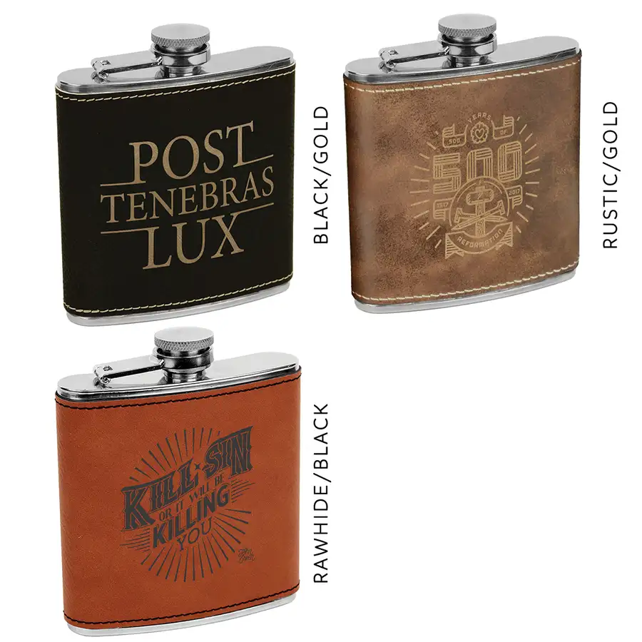 Kill Sin Or It Will Be Killing You Leatherette Flask Brown #2