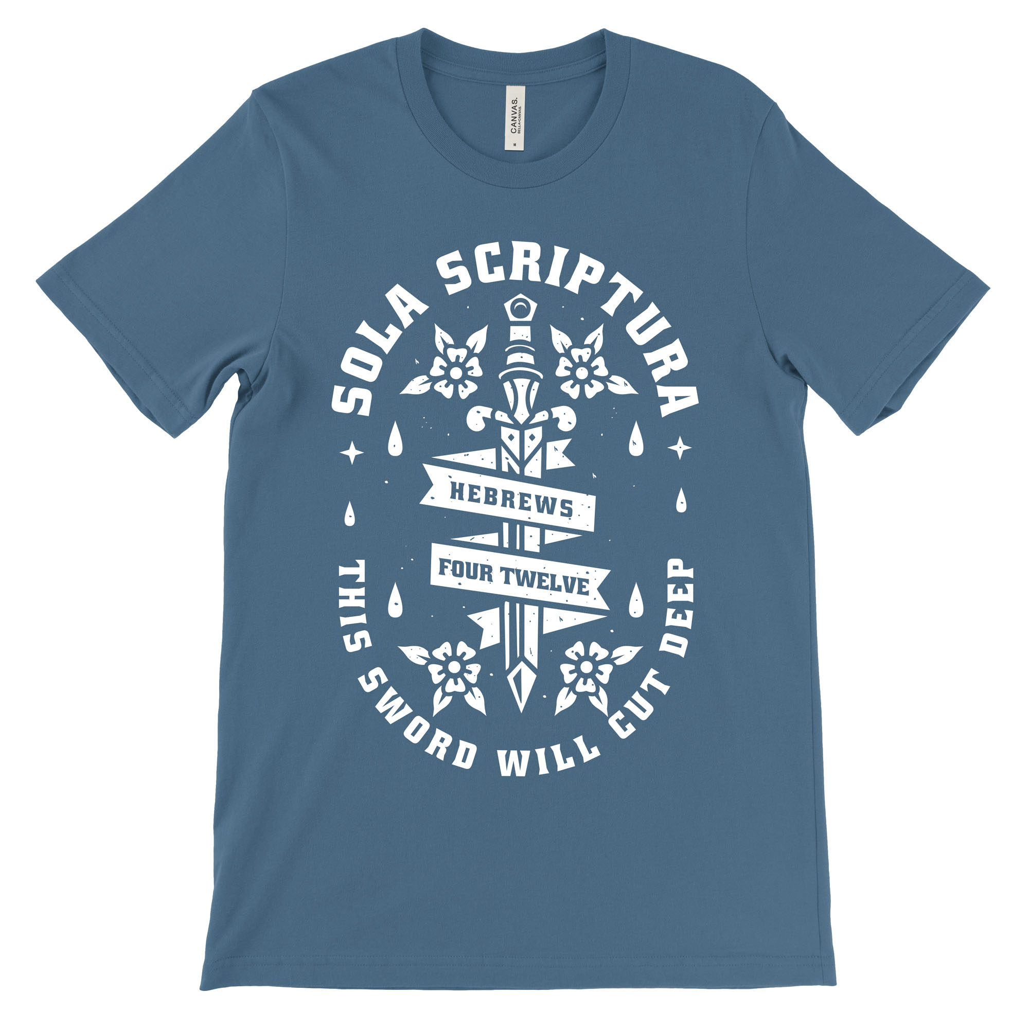 Sola Scriptura Hebrews 4:12 Quick Ship Tee