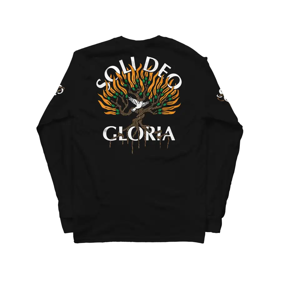 Soli Deo Gloria Burning Bush Long Sleeve Quick Ship Tee #2