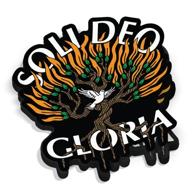 Soli Deo Gloria Burning Bush Sticker