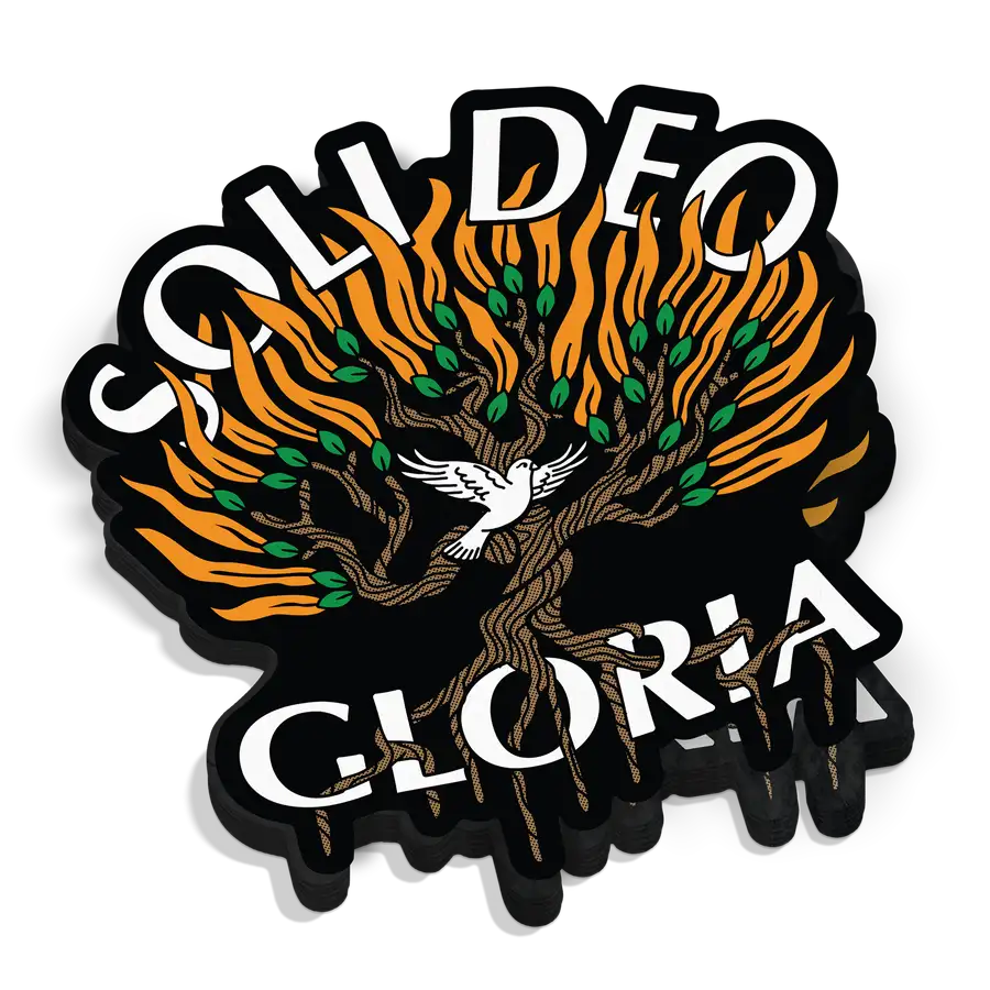 Soli Deo Gloria Burning Bush Sticker