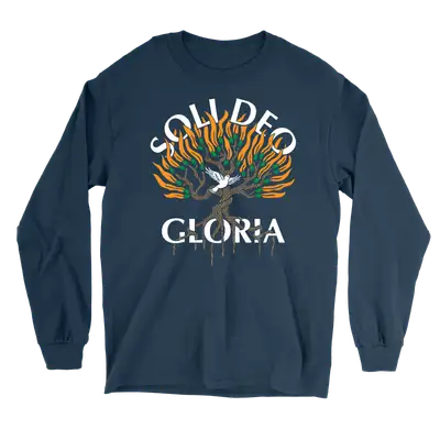 Soli Deo Gloria Burning Bush Long Sleeve Tee