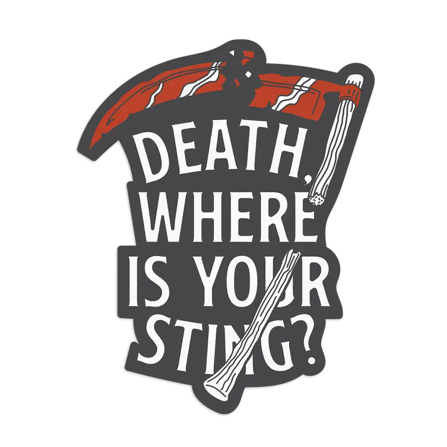 Death Where Is Your Sting Sticker #2