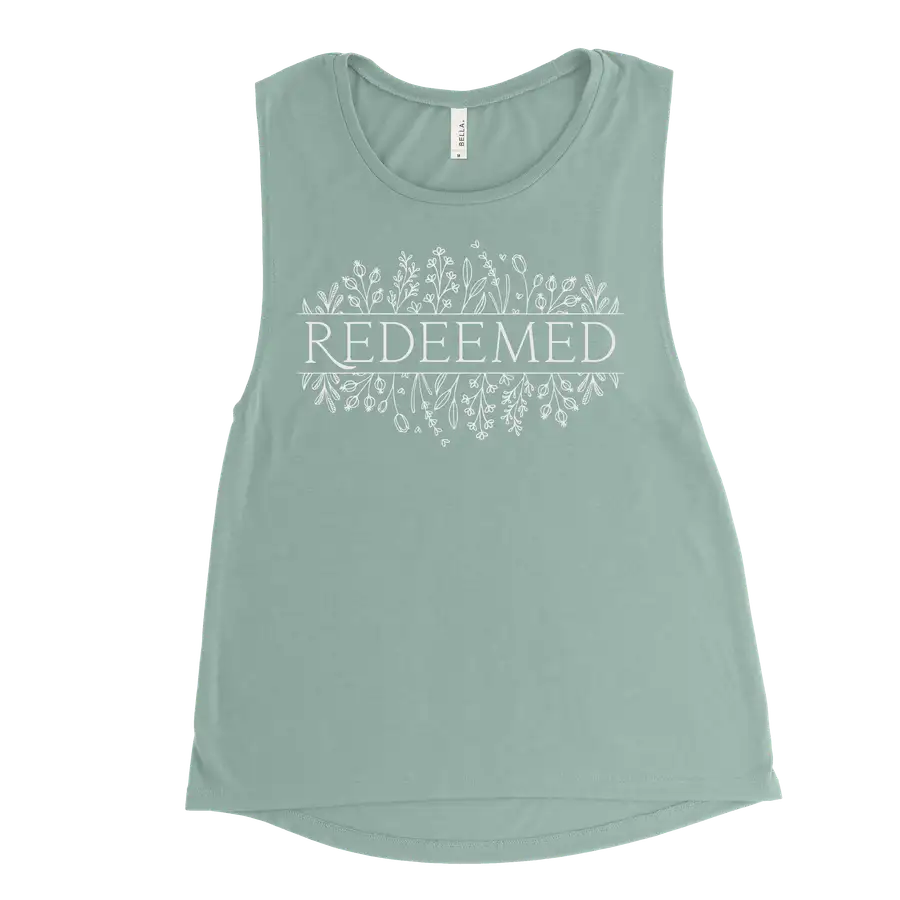 Redeemed Floral Muscle Tank