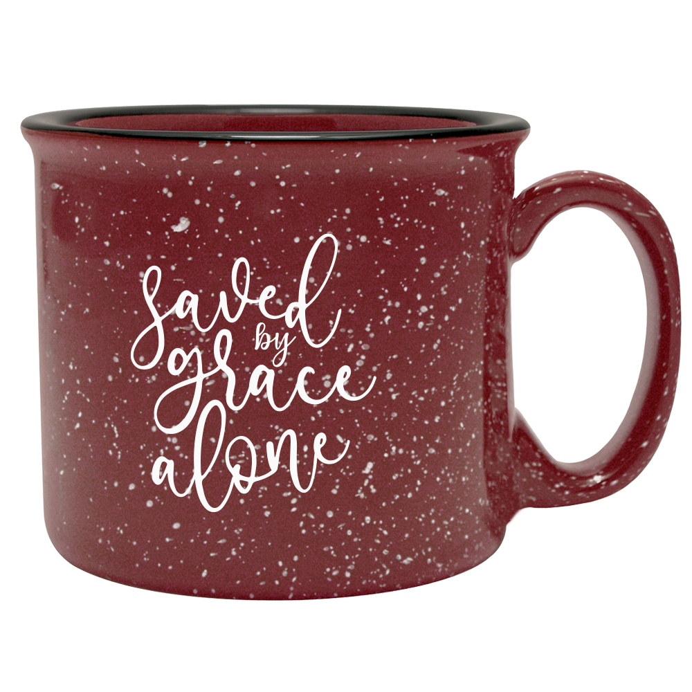 Saved By Grace Alone Camp Mug