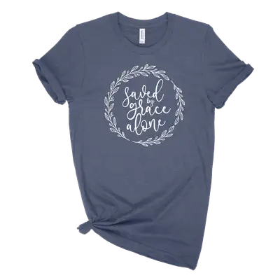 Saved By Grace Alone Wreath Unisex Tee