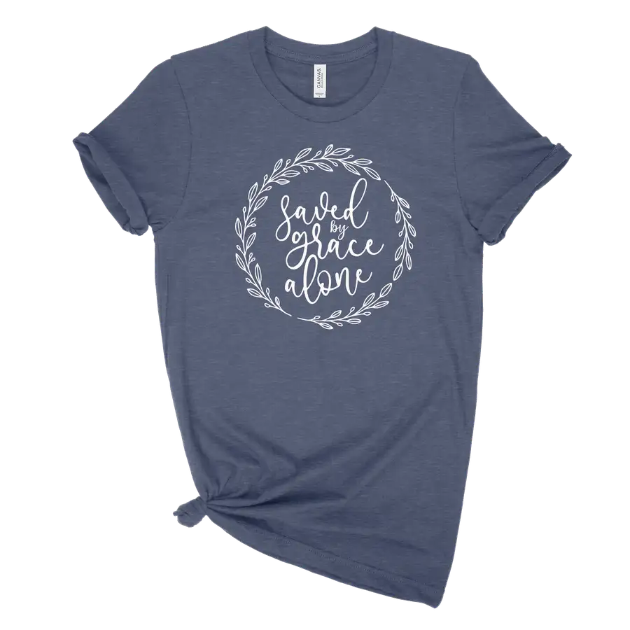 Saved By Grace Alone Wreath Unisex Tee