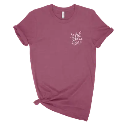 Saved By Grace Alone Left Chest Unisex Tee