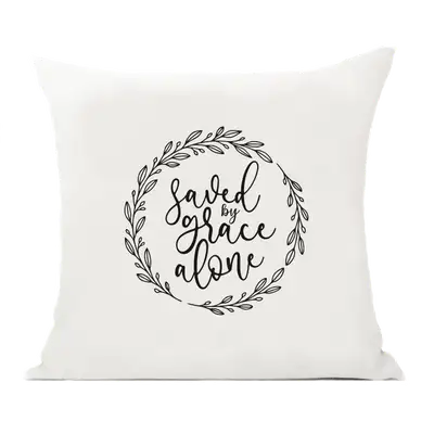 Saved By Grace Alone Pillow Cover