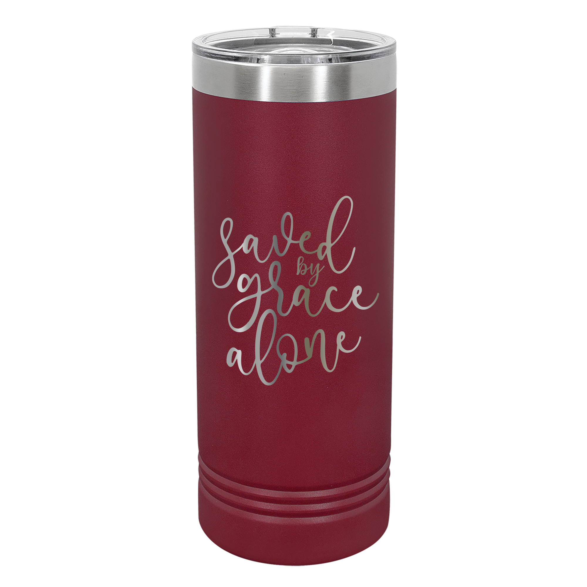 Saved By Grace Alone 22oz Insulated Skinny Tumbler