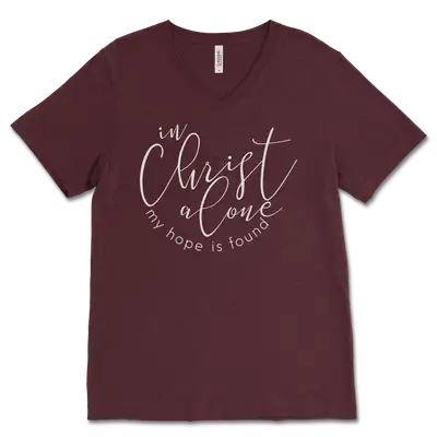 Christ Alone V‐Neck Tee