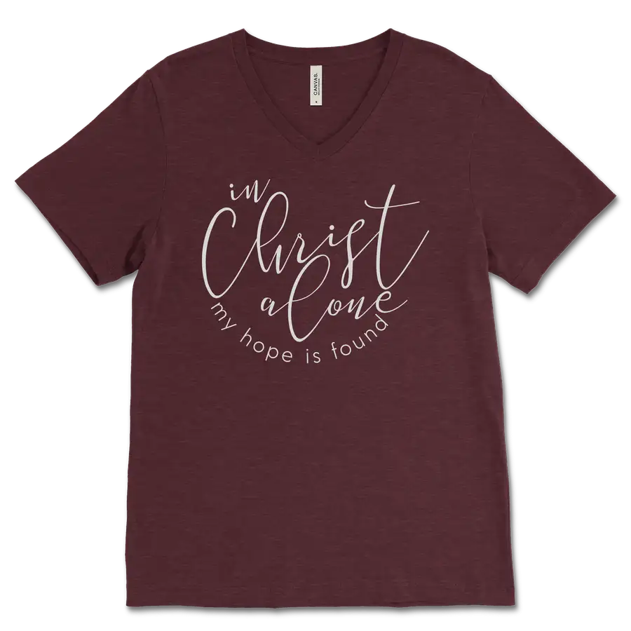 Christ Alone V&dash;Neck Tee