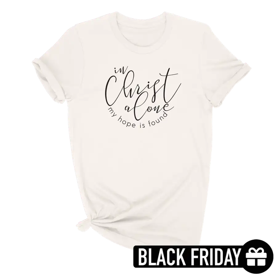 Christ Alone Screen Ladies Tee (Black Friday)