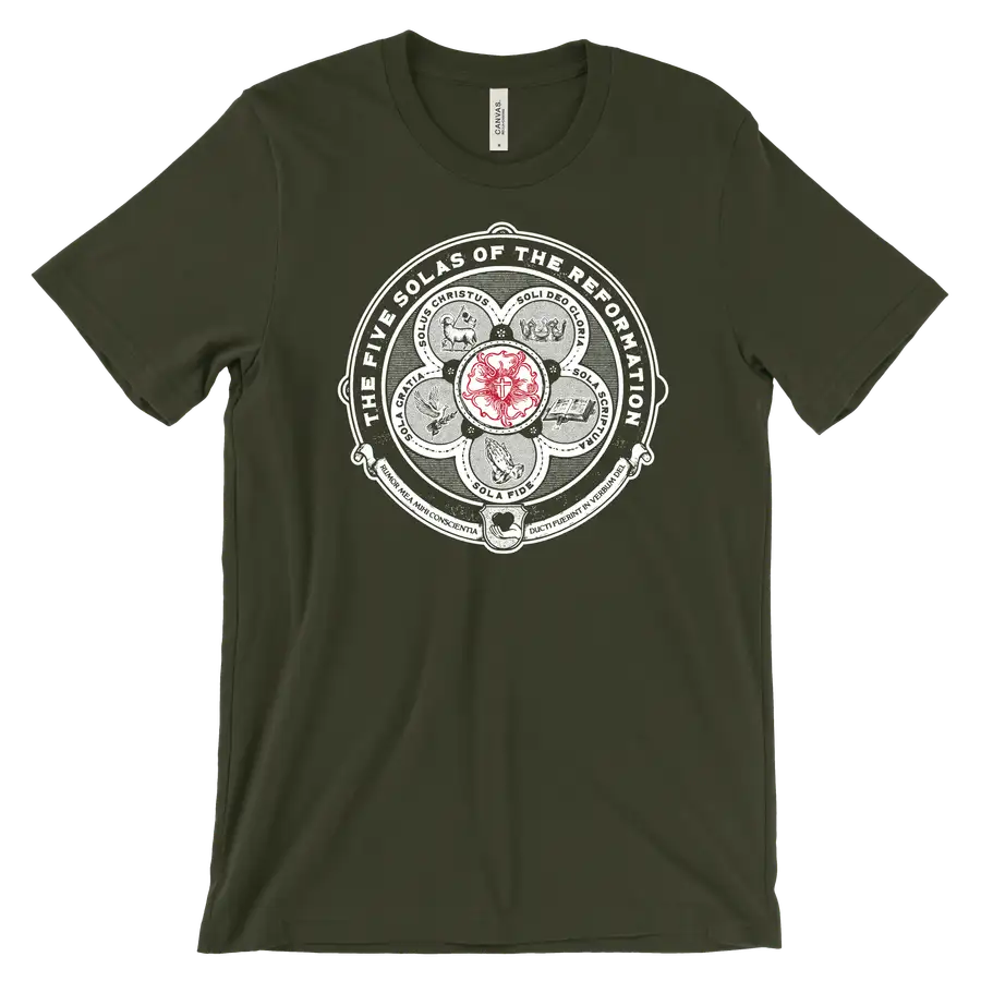 Reformation Martin Luther Rose Five Solas T-Shirt